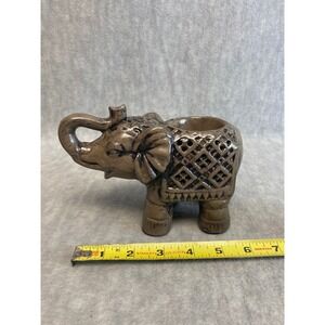 Better Homes & Gardens Ceramic Gray Elephant Tea Light‎ Candle Holder